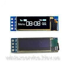 Модуль 0.91 inch IIC Serial White OLED Display Module 128X64 I2C SSD1306 12864 Подробиці: Color Yellow Blue ДК-73 фото